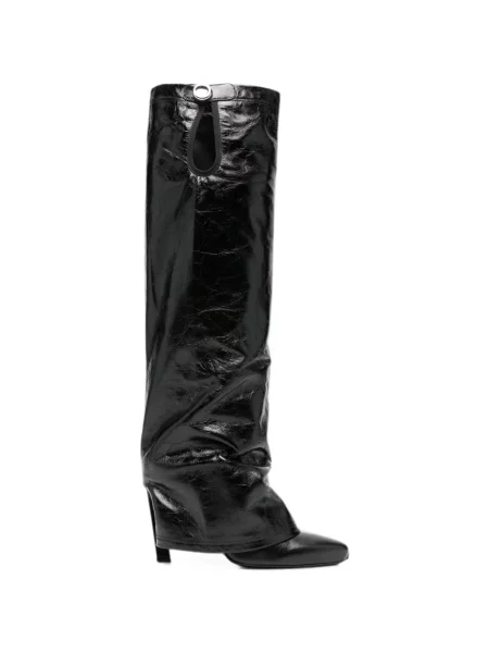 Botine The Attico din piele negru