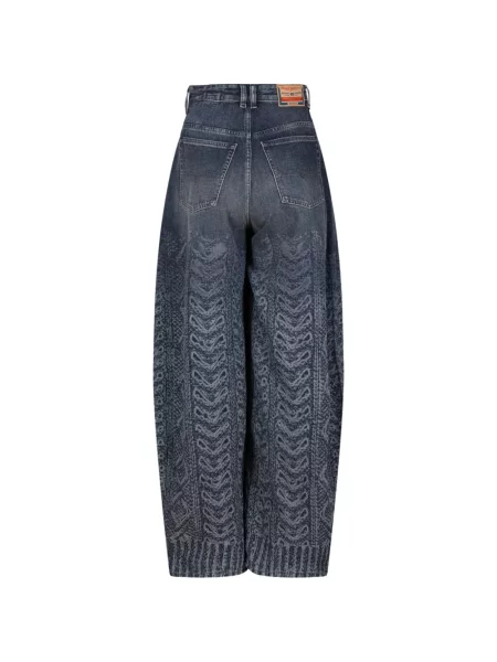 Blugi Diesel tricotate cu imagine albastru