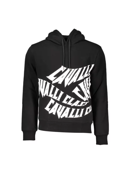 Bluza z kapturem Cavalli Class z kapturem czarna