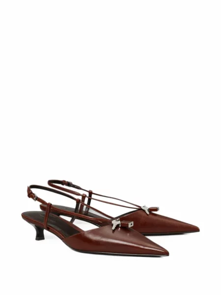 Pantofi cu toc Tory Burch cu toc jos maro