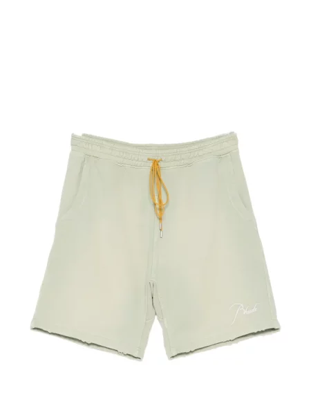 Pantaloni scurți Rhude cu broderie cu cordon verde