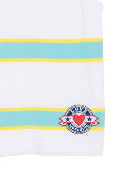 Top Love Moschino cu autograf alb