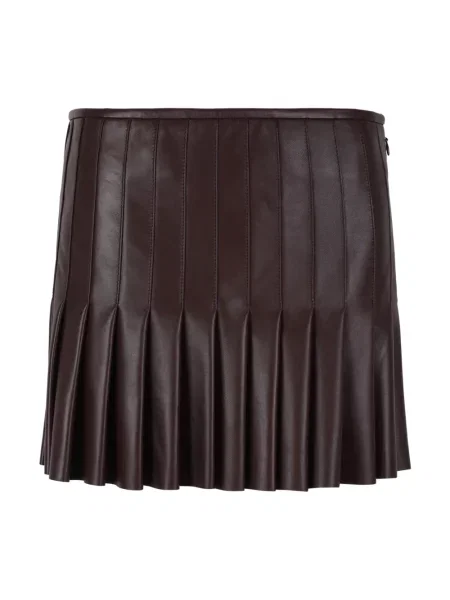Spódnica skórzana Alexander Mcqueen czerwona