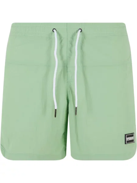 Urban Classics Plavecké šortky zelená / černá bílá