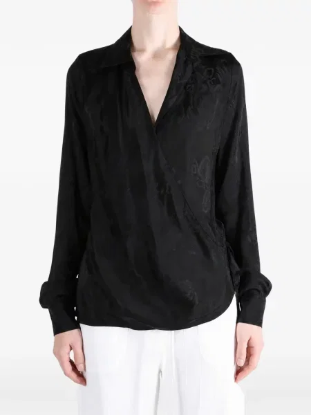 Bluză Ann Demeulemeester din jacard plic alb