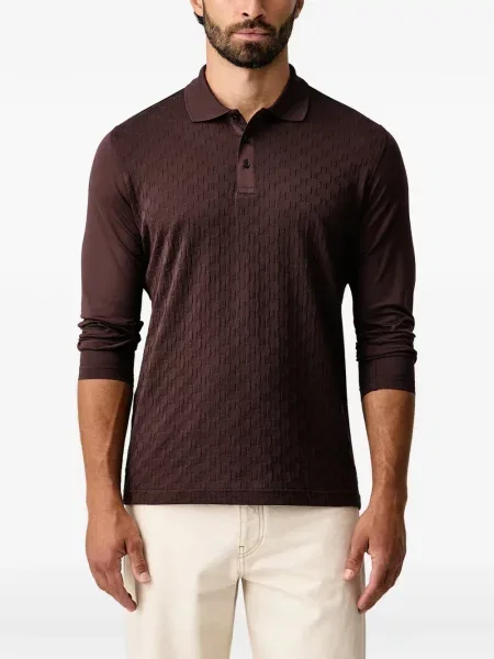 Lung tricou polo Karl Lagerfeld maro
