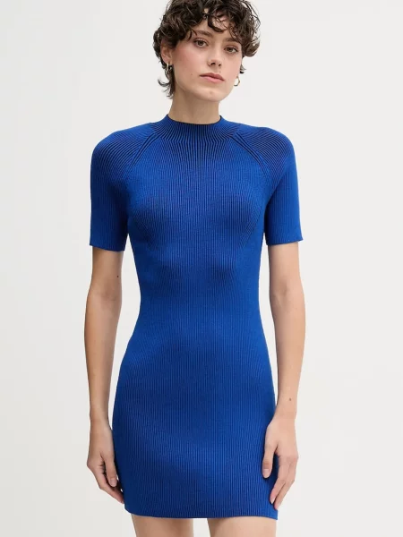 Calvin Klein Jeans sukienka mini dopasowana niebieski