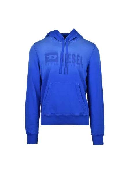 Bluza z kapturem Diesel z kapturem niebieska