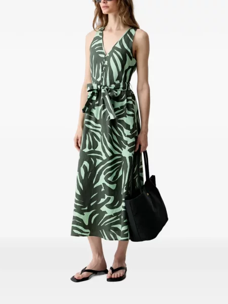 Rochie midi Benetton cu imagine verde
