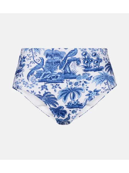 Bikini Staud cu talie înaltă cu imagine alb