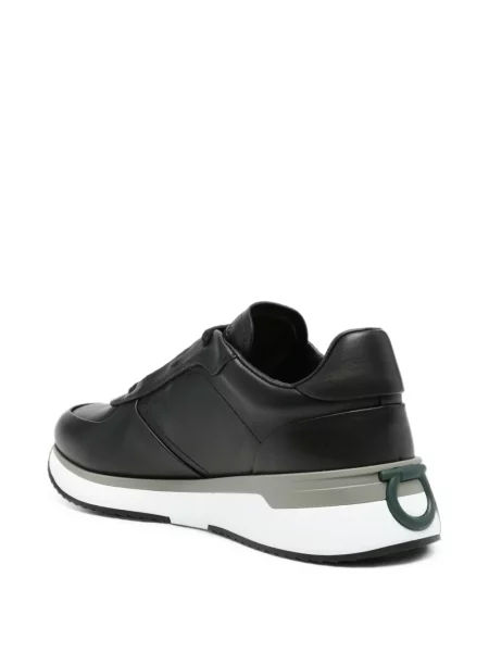 Sneakerși Ferragamo cu autograf negru