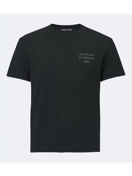Tricou Acne Studios din jerseu cu autograf negru