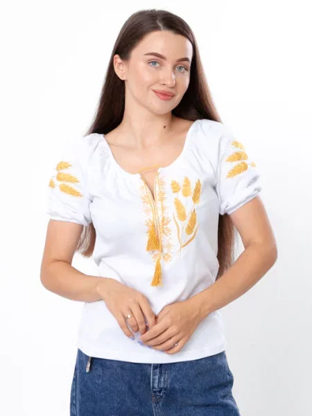 Вишита сорочка Носи своє молочний