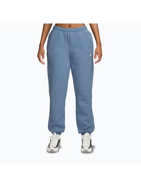 Pantaloni pentru femei Nike Studio Fleece work blue/sail albastru