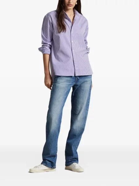 Șosete Polo Ralph Lauren din piele de căprioară lungi cu imagine albastru