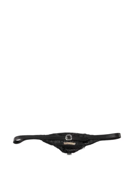 Ζωσμένος ζώνη Chrome Hearts με μοτίβο καρδιά μαύρο
