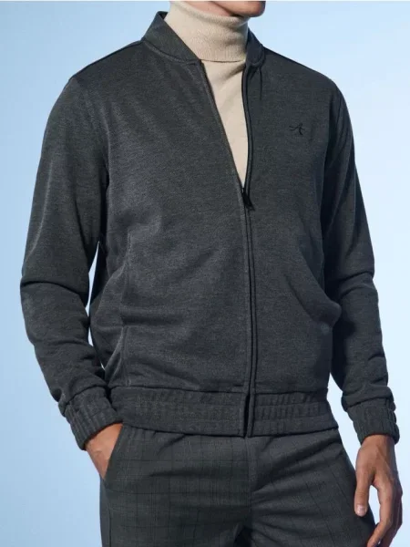 Haftowany kurtka bomber Sinsay czarny