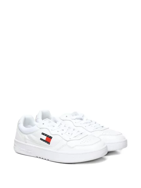 Fűzős csipkés sneaker Tommy Hilfiger autogrammal fehér
