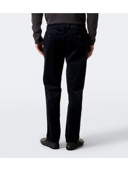 Pantaloni Sunspel de catifea cord albastru
