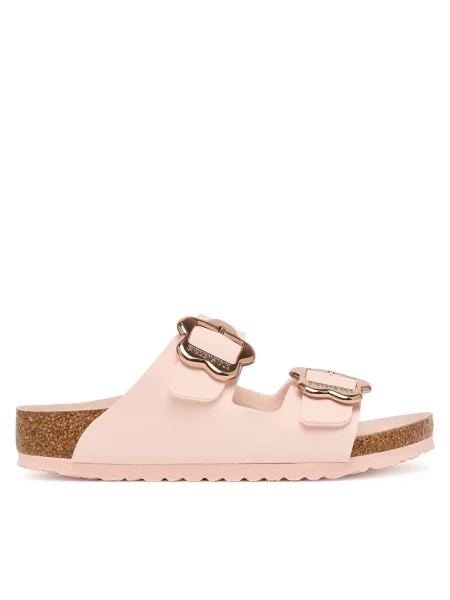 Sandali Birkenstock s cvetličnim vzorcem z zaponko bež