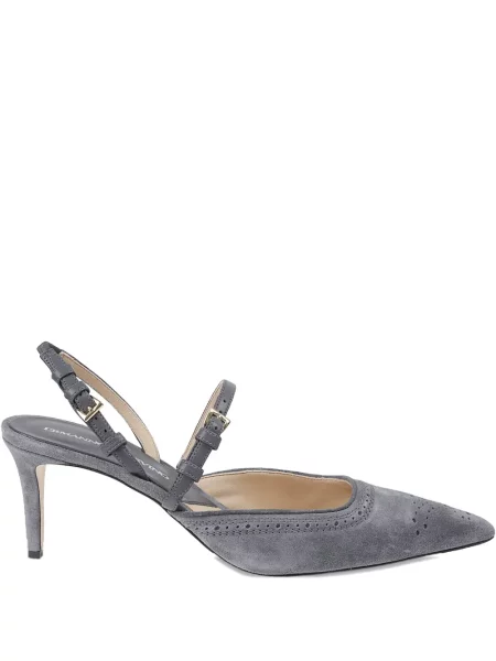 Pantofi cu toc Ermanno Scervino din piele slingback gri