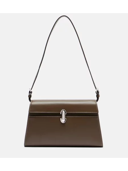 Torebka skórzana Savette skórzana zielona