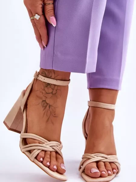 Semišové klasické sandály Boto béžové