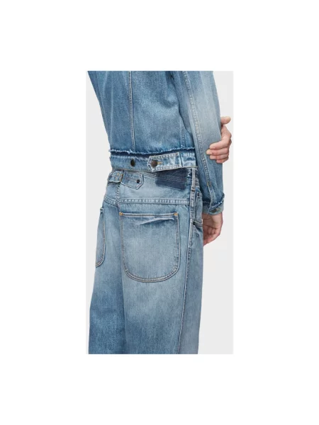Krótkie jeansy Maison Margiela niebieskie