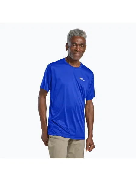 Tricou de trekking pentru bărbați Jack Wolfskin Tech T vibrant albastru