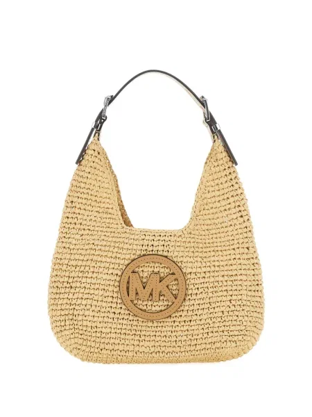 Duża kopertówka Michael Michael Kors koronkowa brązowa