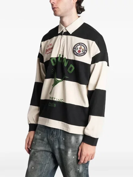 Tricou polo Found cu autograf negru