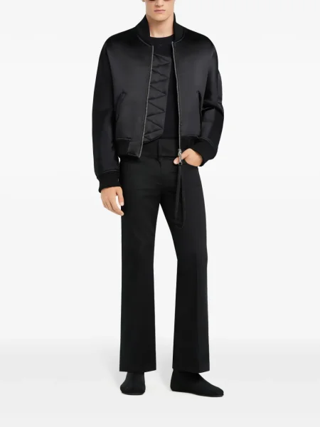Geacă bomber Courreges din satin negru