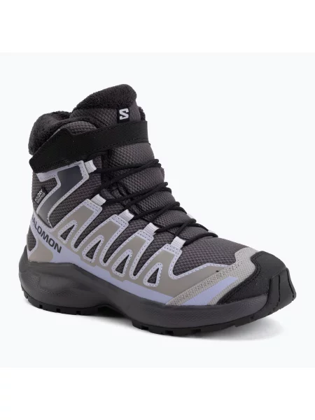 Детски туристически обувки Salomon XA Pro Winter Waterproof nine iron/gull виолетово