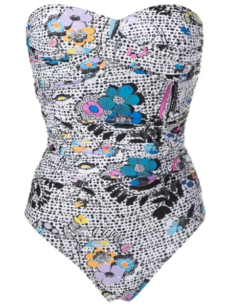 Strój kąpielowy Amir Slama z nadrukiem bez ramiączek