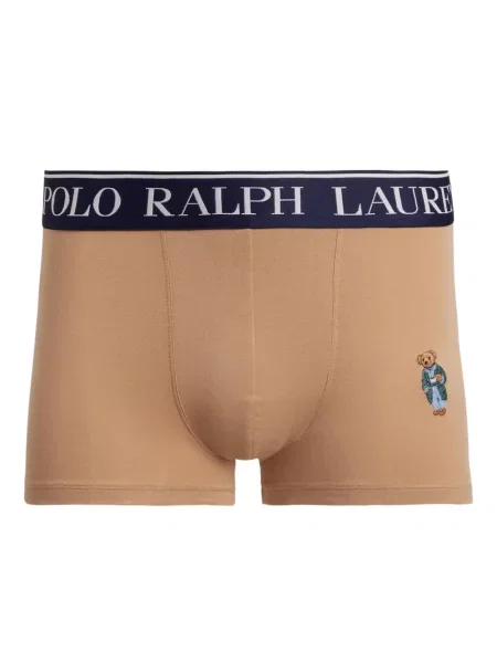 Briaunotas pusiau užtrauktukas zomšinės bokseriai Polo Ralph Lauren balta