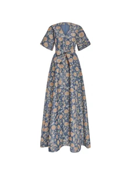 Rochie maxi Markarian cu imagine albastru