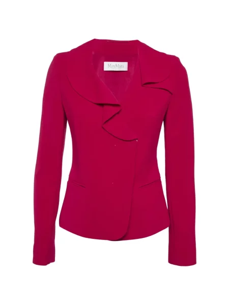 Gulerat sacou Max Mara cu volane roz