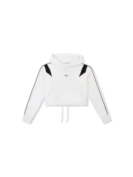 Bluza z kapturem crop Fila Rivoli Relaxed biała