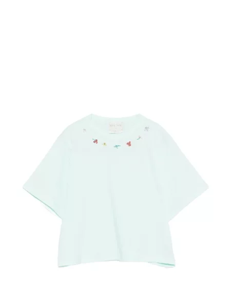 Tricou Forte_forte cu model floral verde