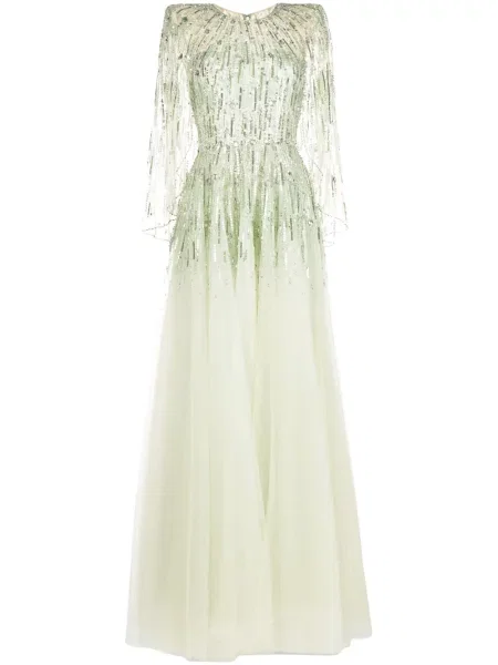 Maxi šaty Jenny Packham zelená