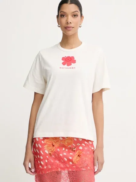 Marimekko tricou pentru femei din bej