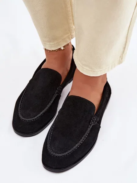 Semišové mokasíny Big Star Shoes černé