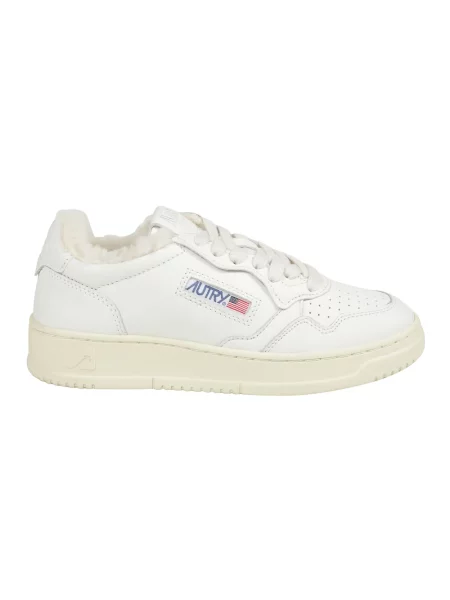 Sneakersy Autry z owczej skóry białe