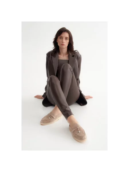 Штани з екошкіри темно-коричневі Estro коричневі