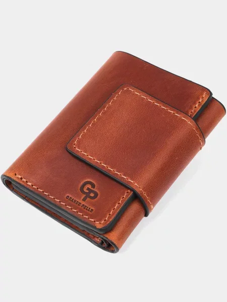 Кожаный кошелек Grande Pelle коричневый