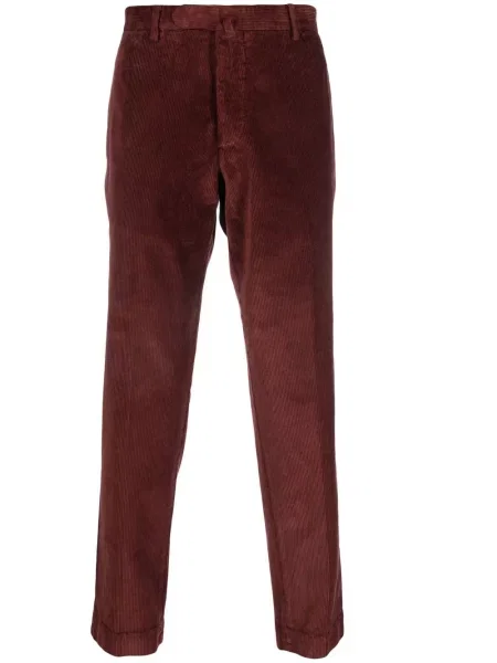Pantaloni Dell'oglio de catifea cord roșu