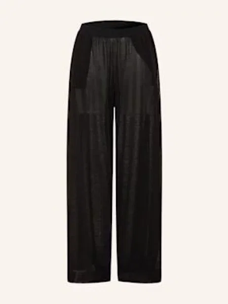 Alaïa Spodnie Z Dzianiny Z Lnu schwarz czarne