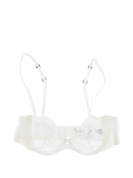 Sutien La Perla cu perle din dantelă alb