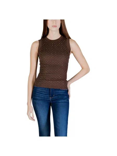 Top Guess fără mâneci albastru