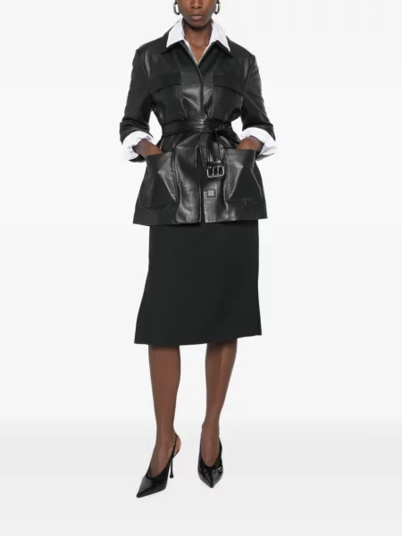 Fustă midi Fendi negru